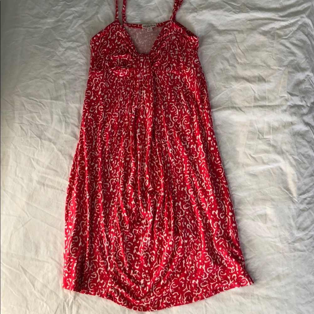 Ikat/floral design summer dress
